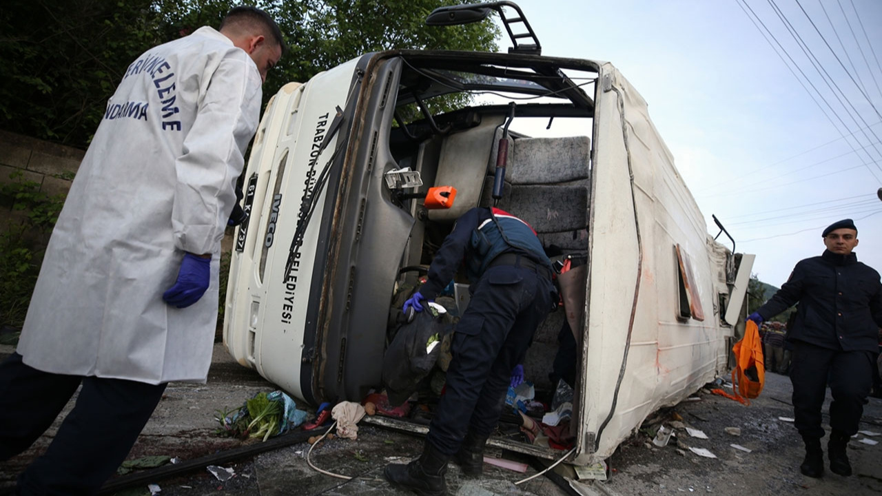 Trabzon'da otobüs kazasında ölenlerin sayısı 5'e yükseldi