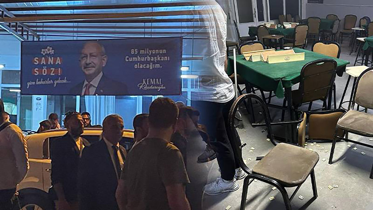 İzmir'de CHP afişleri olan kahvehaneye saldırı! CHP: Savcı Sayan ve beraberindekiler saldırdı