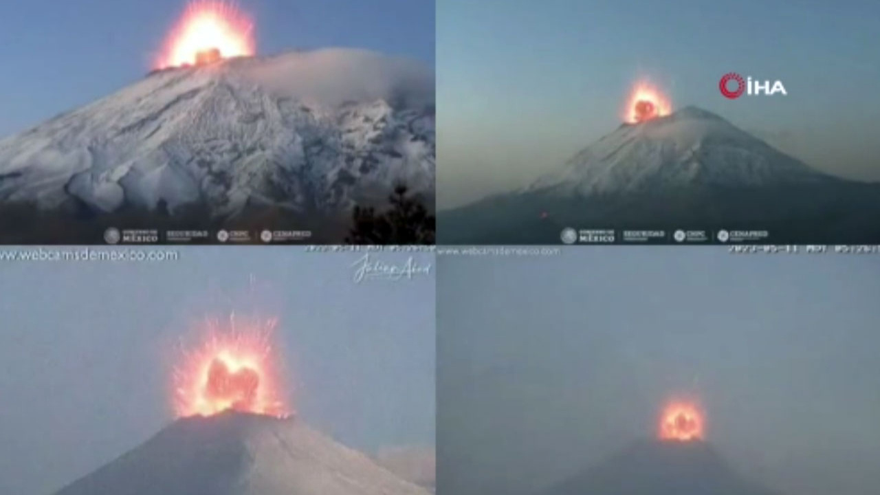 Meksika'da Popocatepetl Yanardağı’nda şiddetli patlama!