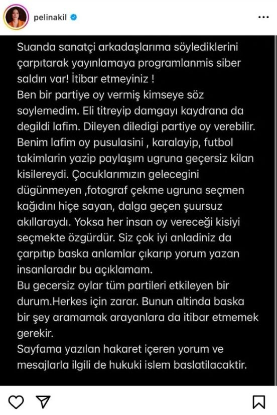 Pelin Akil geçersiz oy kullananlara ateş püskürdü! "1 milyon 363 bin 143 tasdikli gerizekalı"