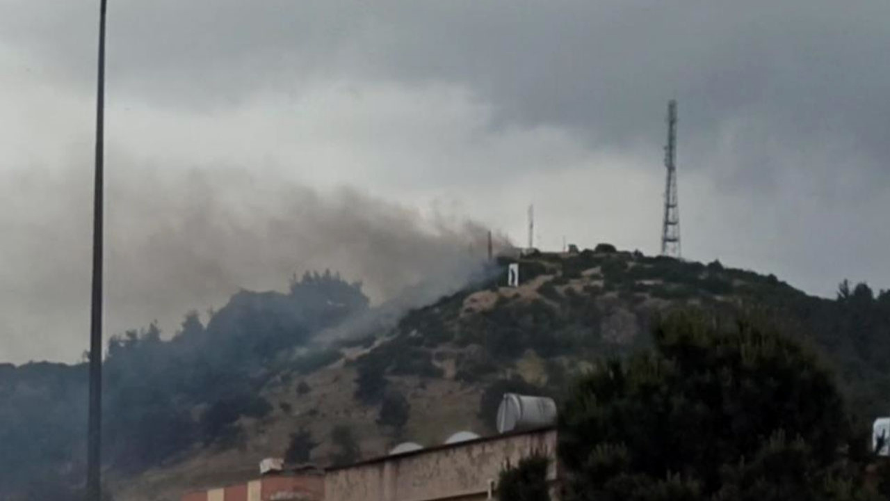 Gaziantep'te itfaiyenin müdahale edemediği yangına yağmur yetişti