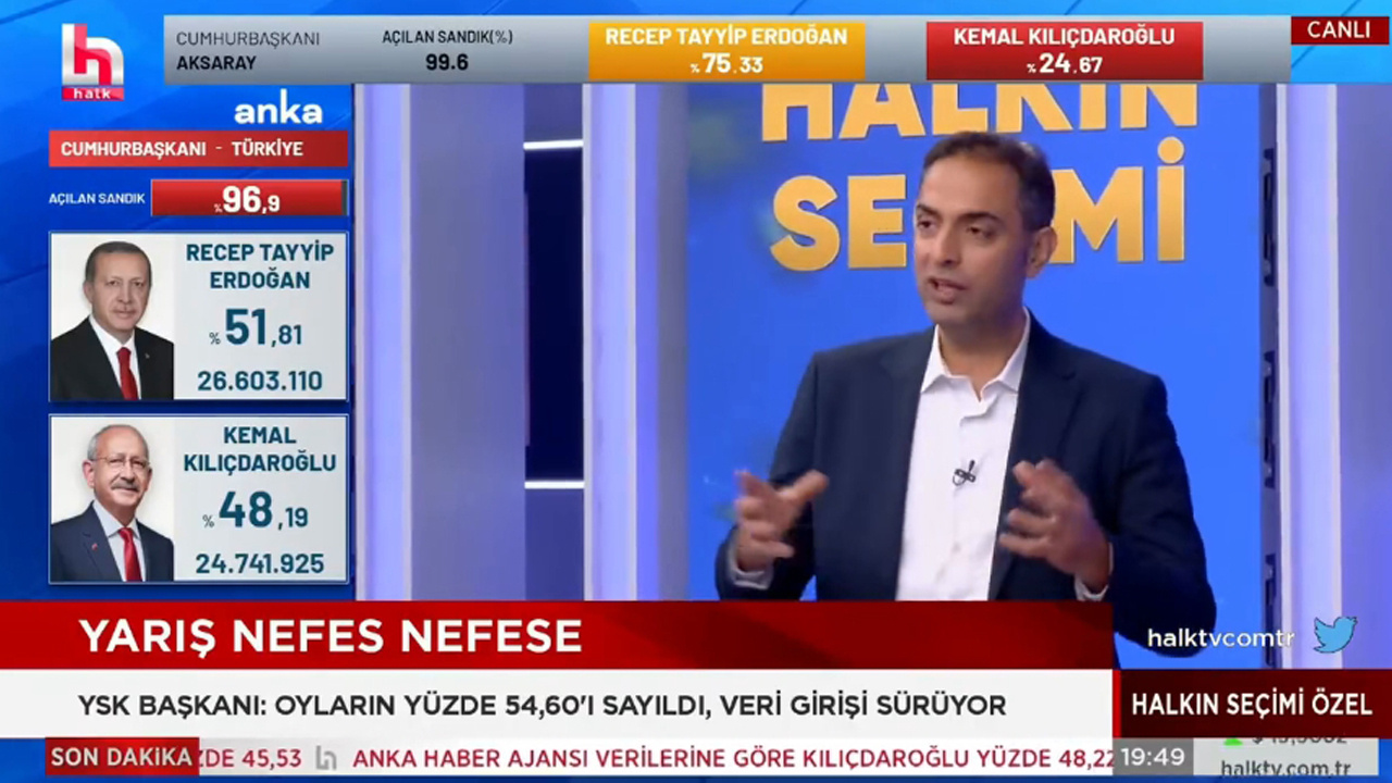 Halk TV'de alay konusu oldu! Murat Ağrıel'den büyük gaf: "Erdoğan’ın oy oranı Türkiye’nin genelini kapsamıyor"