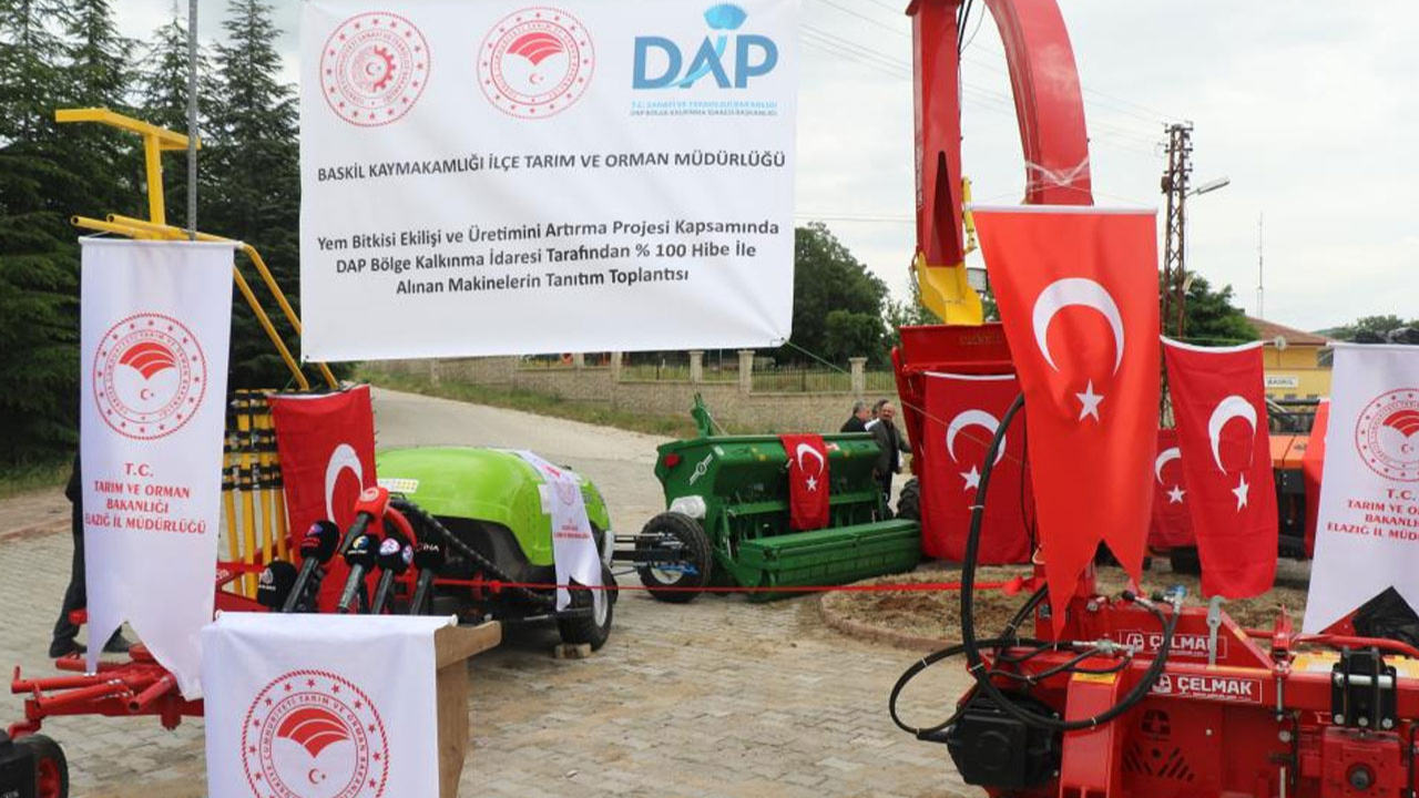 Elazığ'da çiftçilere 1 milyon lira değerinde yüzde 100 hibeli makine desteği