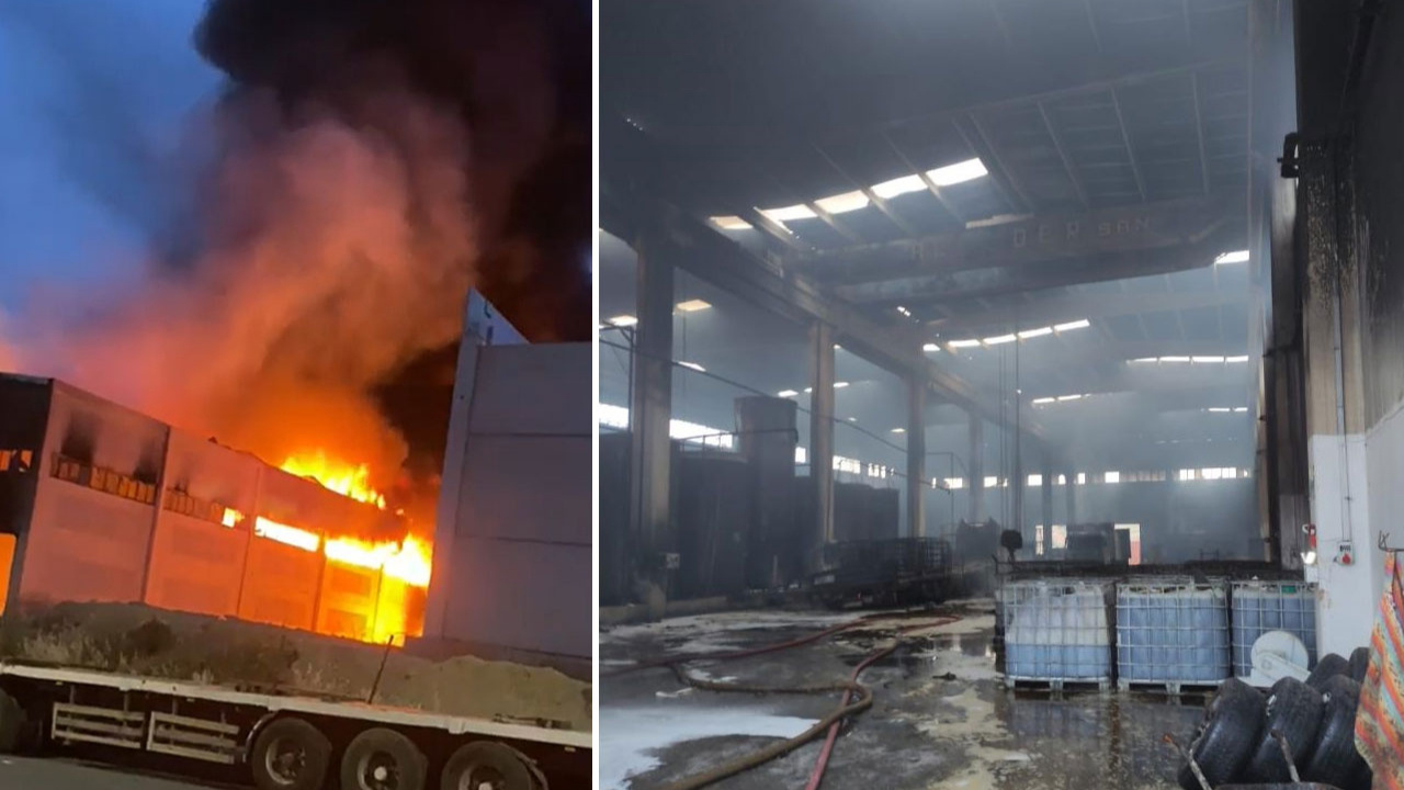 İzmir’de yağ fabrikasında korkutan yangın!