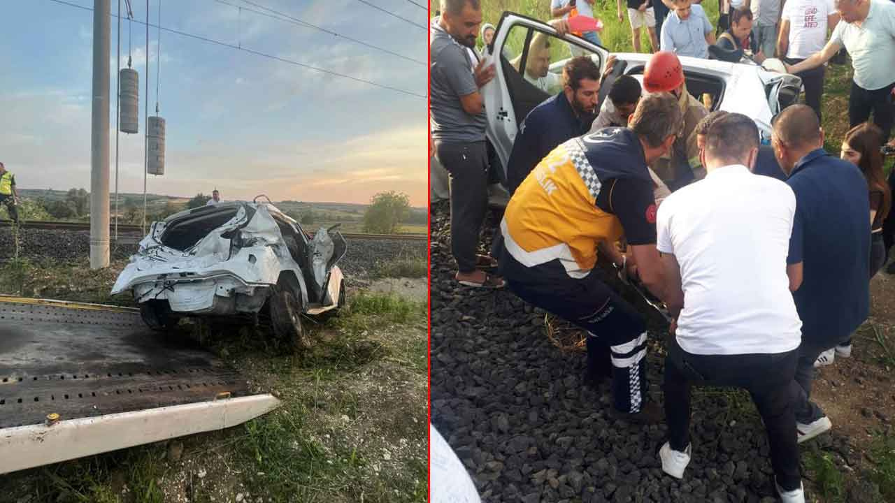 İstanbul’da yolcu treni hemzemin geçitte otomobile çarptı
