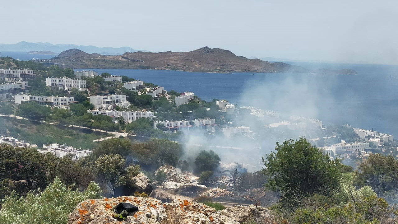 Sıcaklar bastırdı yangınlar başladı! Bodrum'da panik