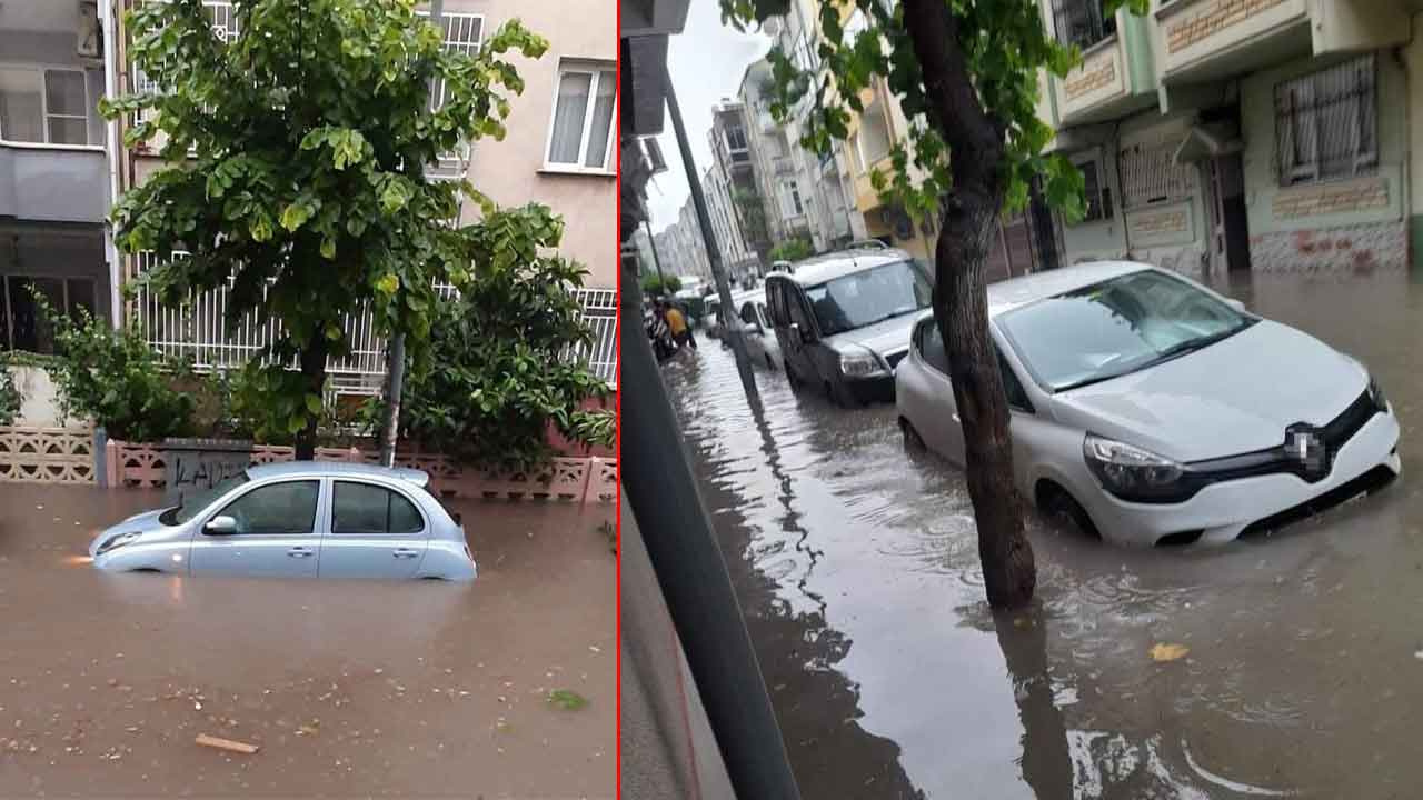 Akhisar'ı sağanak yağış vurdu: Sokaklar göle döndü, birçok bina ve işyerini su bastı!