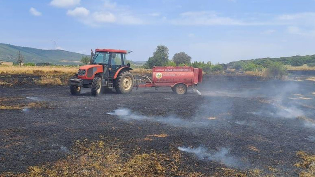 Çanakkale’de 45 dönüm tarım arazisi yanarak kül oldu