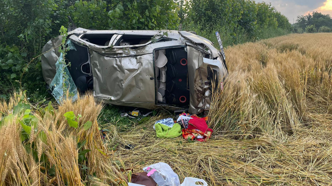 Tokat'ta otomobil devrildi, 1 kişi öldü, 4 kişi yaralandı