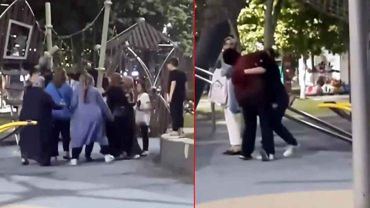 Sakarya'da kadınların meydan savaşı! İki grup parkta birbirine girdi: Çevredekiler güçlükle ayırdı