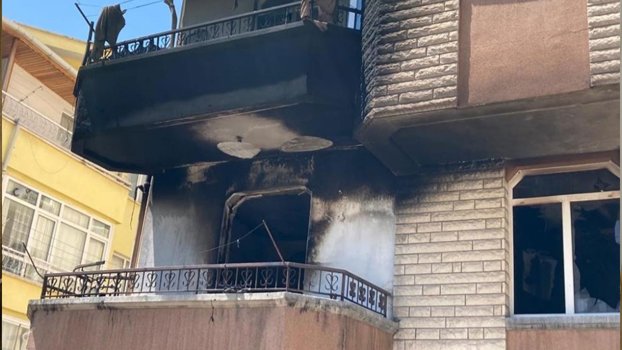 Ankara'da televizyon patladı, daire alev alev yandı!