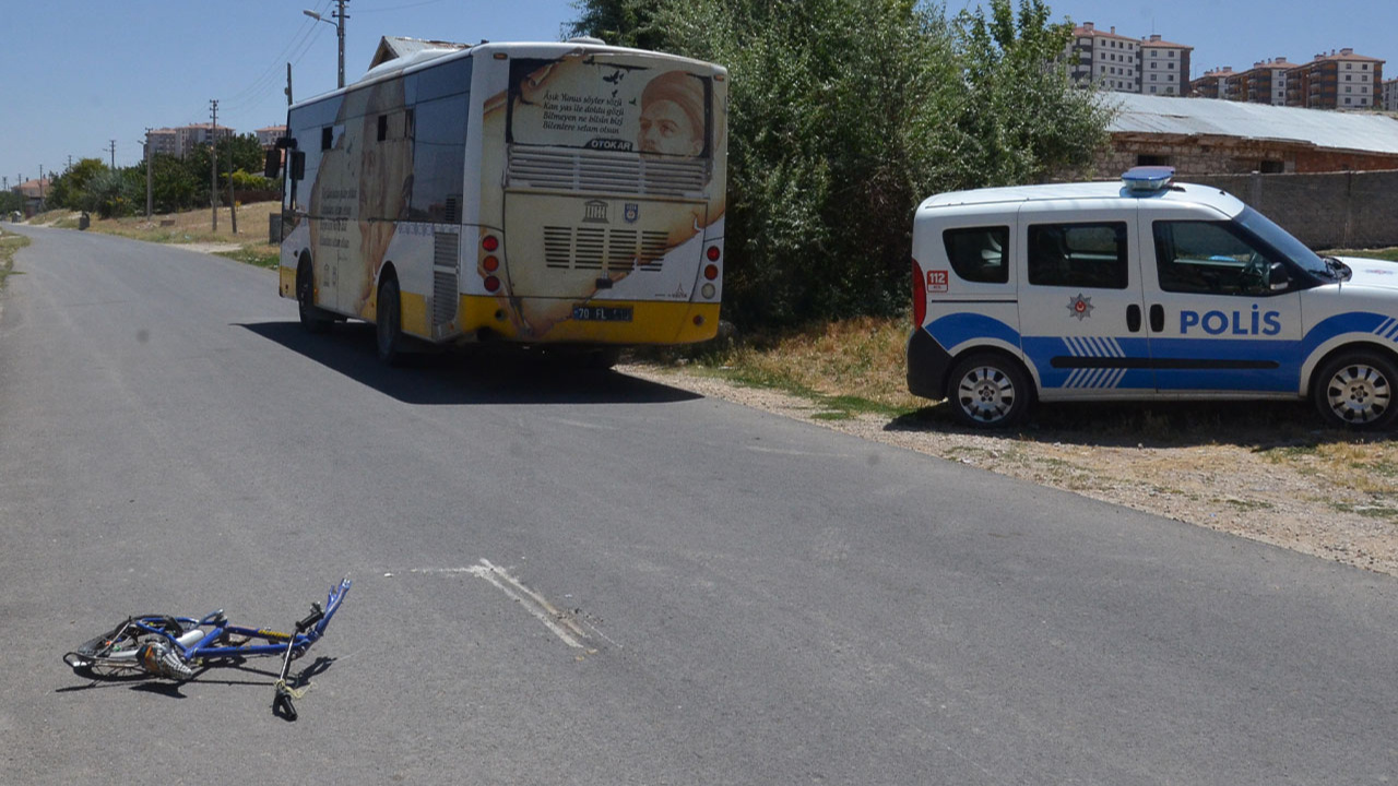 Karaman'da 8 yaşındaki çocuğa belediye otobüsü çarptı!