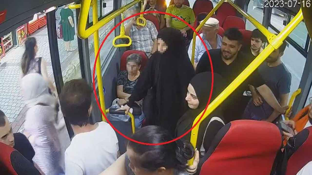 Otobüsteki tesettürlü kıza hakaret eden kadına yolculardan tokat gibi cevap