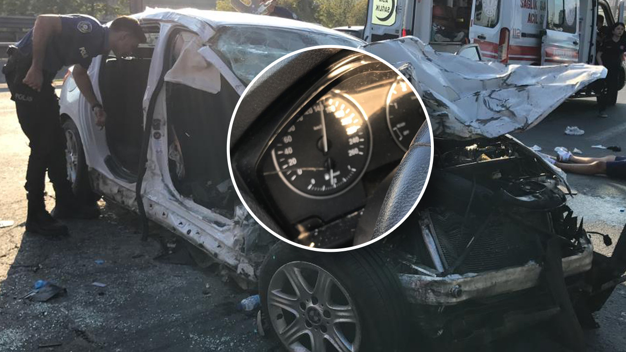 TEM'de korkunç kaza: Hız göstergesi 140'a takılı kalan otomobil dehşet saçtı!