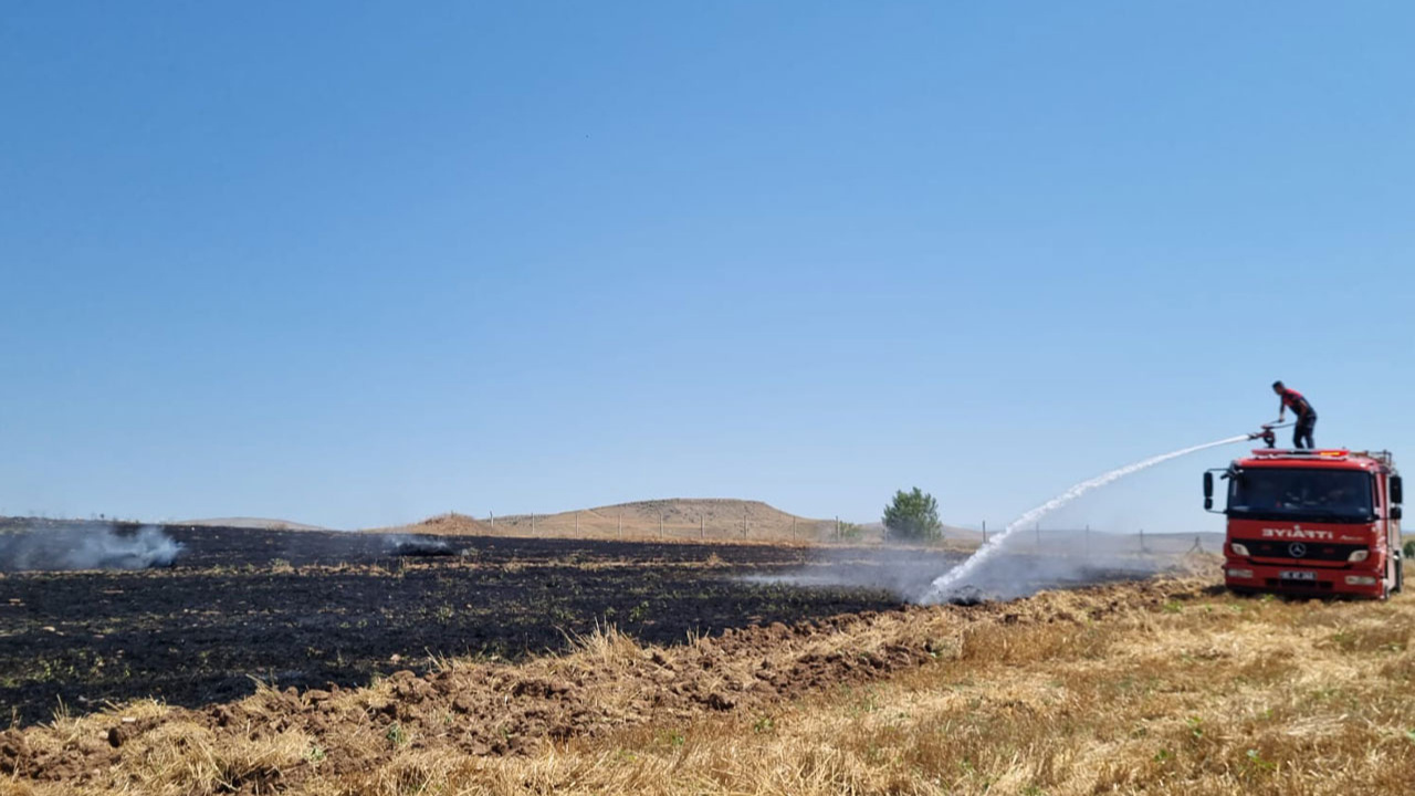 Amasya'da anız yangınında 5 dönüm alan zarar gördü!
