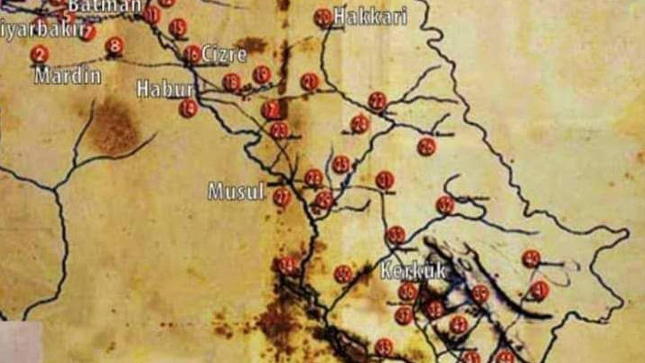 II. Abdülhamid'in petrol haritası gerçek çıktı! Şırnak'tan başka nerelerde petrol var? 65 nokta işaretlenmiş
