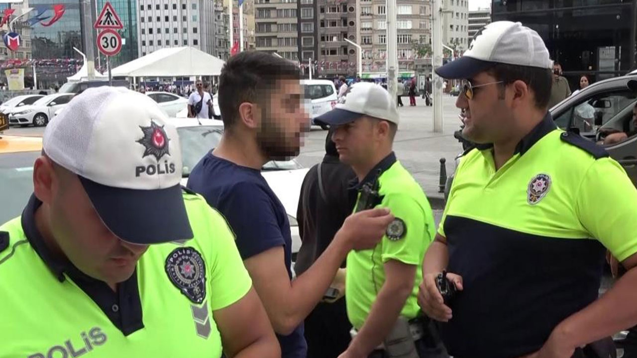İstanbul'da polise mukavemet gösteren taksici gözaltına alındı!