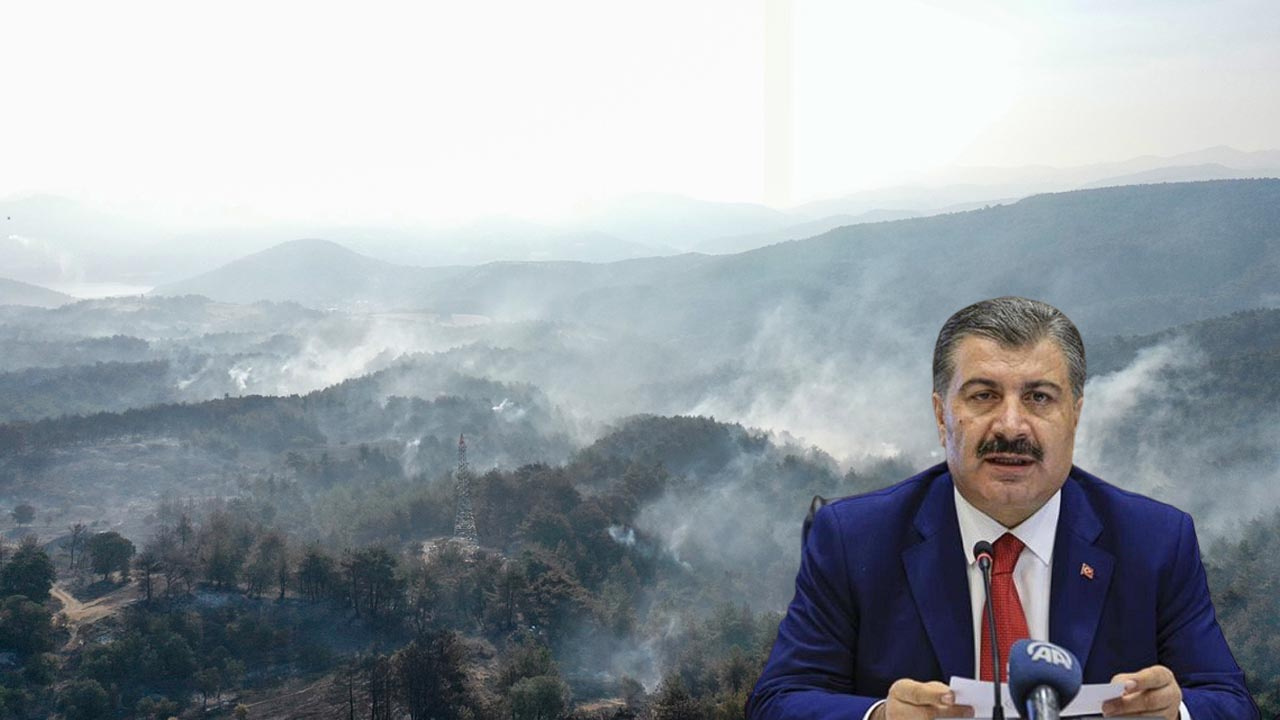 Sağlık Bakanı Fahrettin Koca'dan Çanakkale'deki orman yangınıyla ilgili açıklama