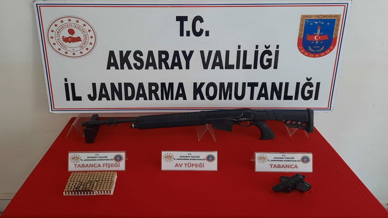 Aksaray'da jandarmadan kaçak silah operasyonu!