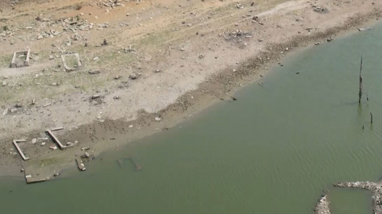 Başakşehir'de baraj suları çekilince ortaya çıktı mahalle sakinleri şaşkın