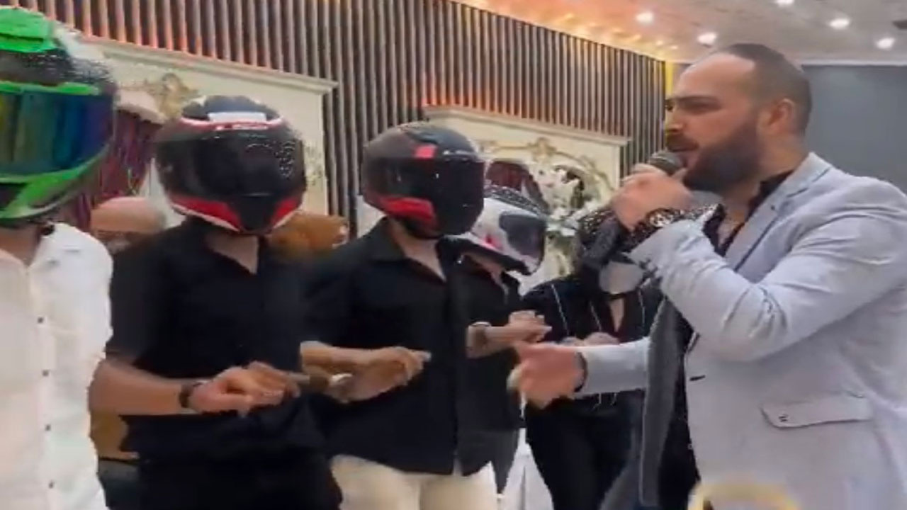 Diyarbakır'da motorcu damat motosiklet tutkusunu düğününde de bırakmadı!