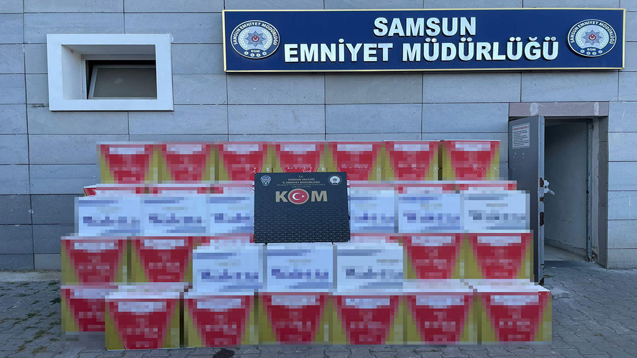 Samsun'da dev makaron operasyonu! 1 milyon makaron ele geçirildi