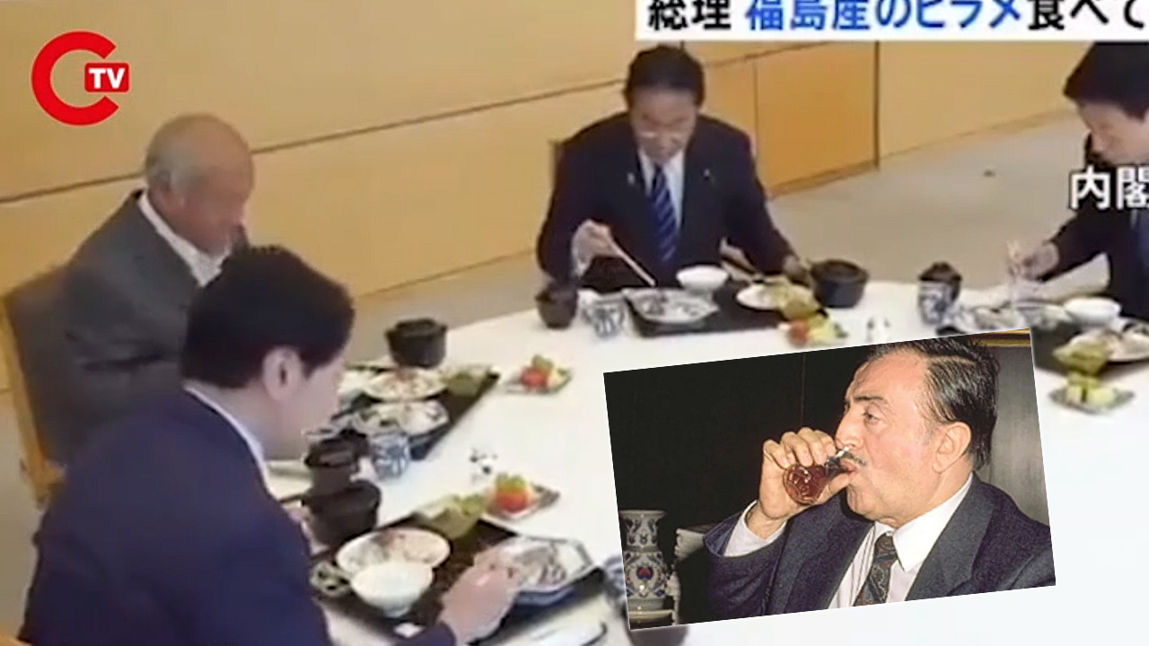 Japon Başbakan Fumio deniz mahsulü tüketti akıllara Cahit Aral geldi