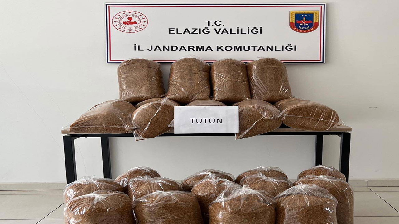 Elazığ'da jandarma ekiplerinden kaçak tütün operasyonu! 165 kilo kaçak tütün ele geçirildi