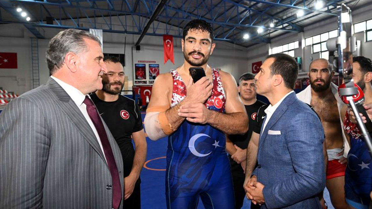 Cumhurbaşkanı Erdoğan ile milli güreşçi Taha Akgül arasında diyalog: Bir aksilik olmasın
