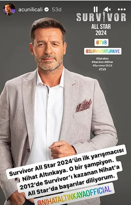 Acun Ilıcalı asıl bombayı şimdi patlattı! Survivor All Star 2024'ün 7'nci yarışmacısı bakın kim oldu