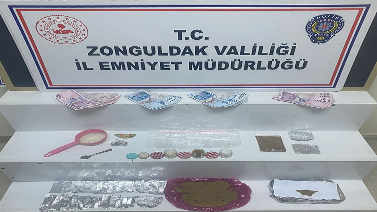 Zonguldak'ta polis ekiplerinden uyuşturucu operasyonu!