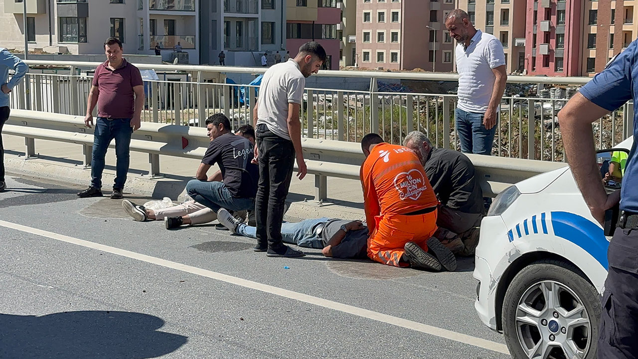 Başakşehir'de korkunç kaza! Ticari araç takla attı: 2 yaralı