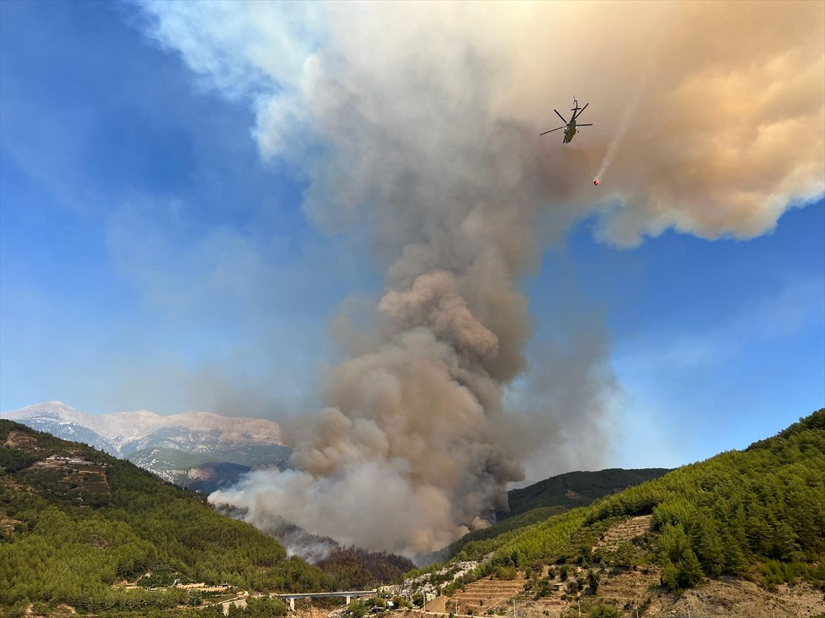 Orman yangını başladı Alanya'dan dehşet görüntüler! Evler tahliye edildi, alevlere yüzlerce personel müdahale ediyor