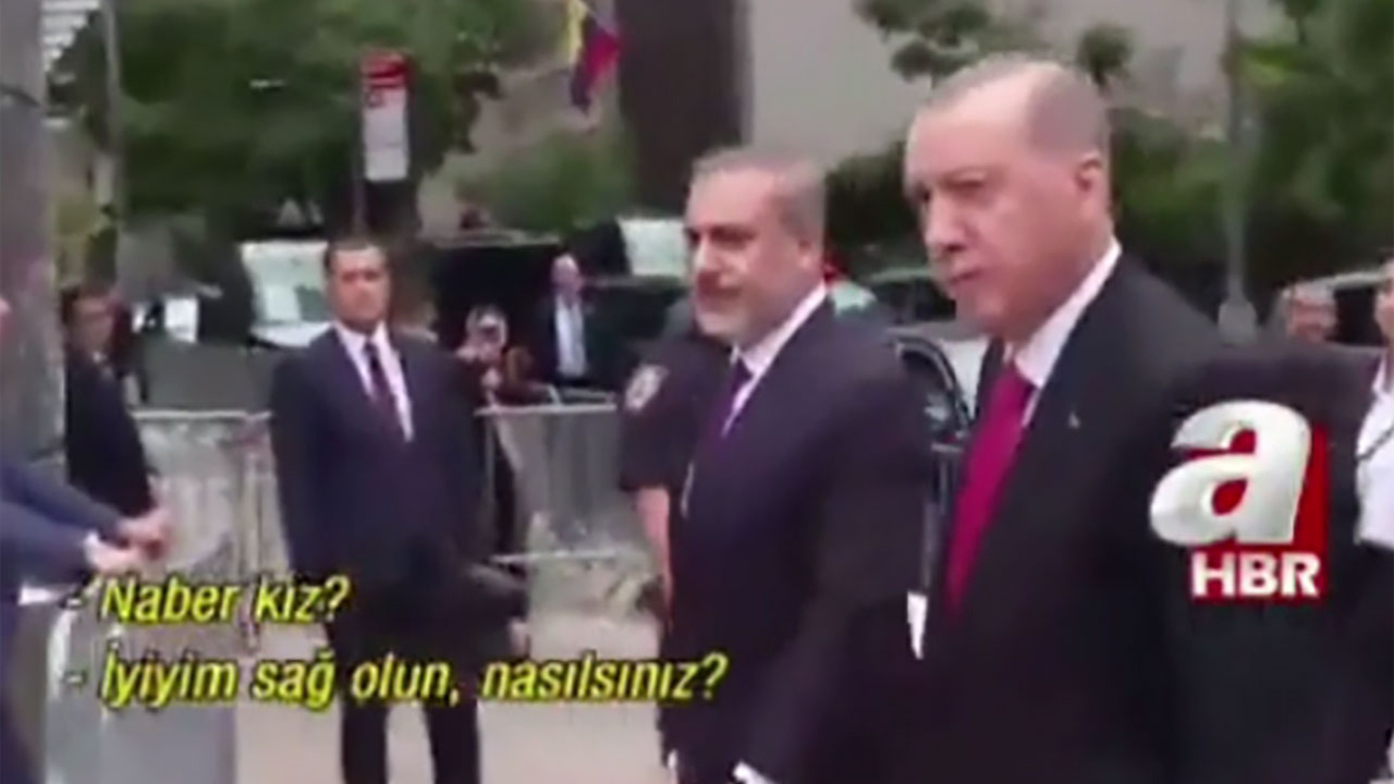 Cumhurbaşkanı Erdoğan ile A Haber muhabiri arasında ilginç sohbet! 'Naber kız?'