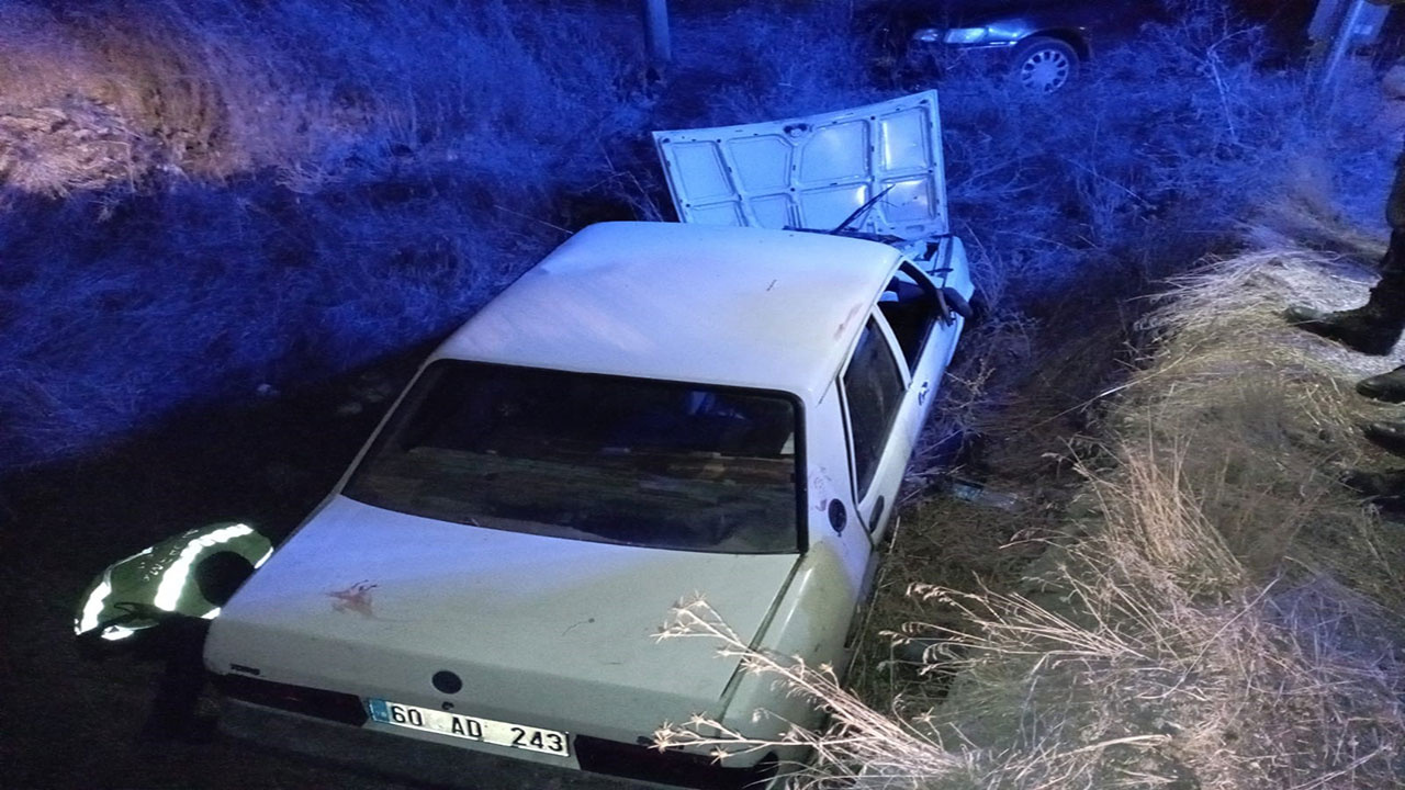 Tokat'ta kontrolden çıkan araç menfeze düştü: 6 yaralı