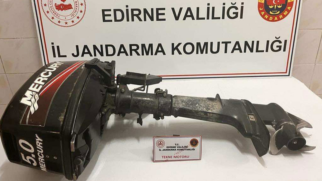 Edirne'de tekne motoru çalan 2 şüpheli tutuklandı!
