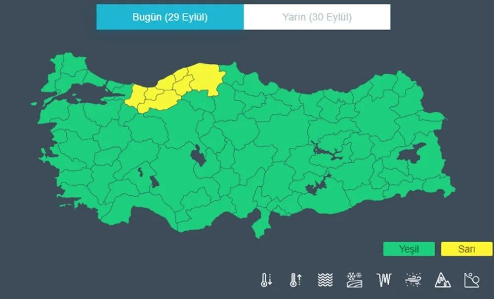 Meteoroloji 7 şehir için sarı kodlu uyarı yaptı! İstanbul, Ankara, Bolu, Kocaeli, Düzce hava durumu...