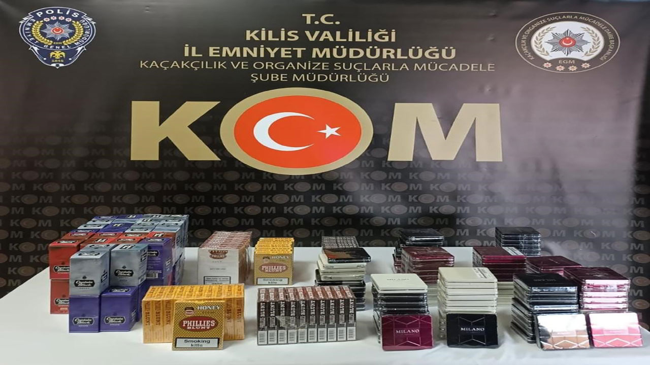 Kilis'te kaçak sigara operasyonu' 560 paket sigara ve 3 bin 626 adet puro yakalandı