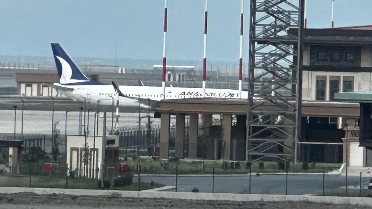 Rize'de inişe geçen yolcu uçağı kuş sürüsüne çarptı