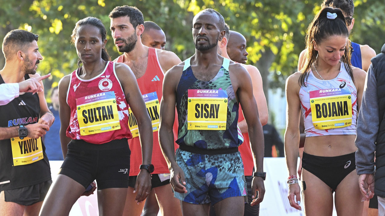Runkara Yarı Maratonu koşuldu! Birinciler Etiyopyalı