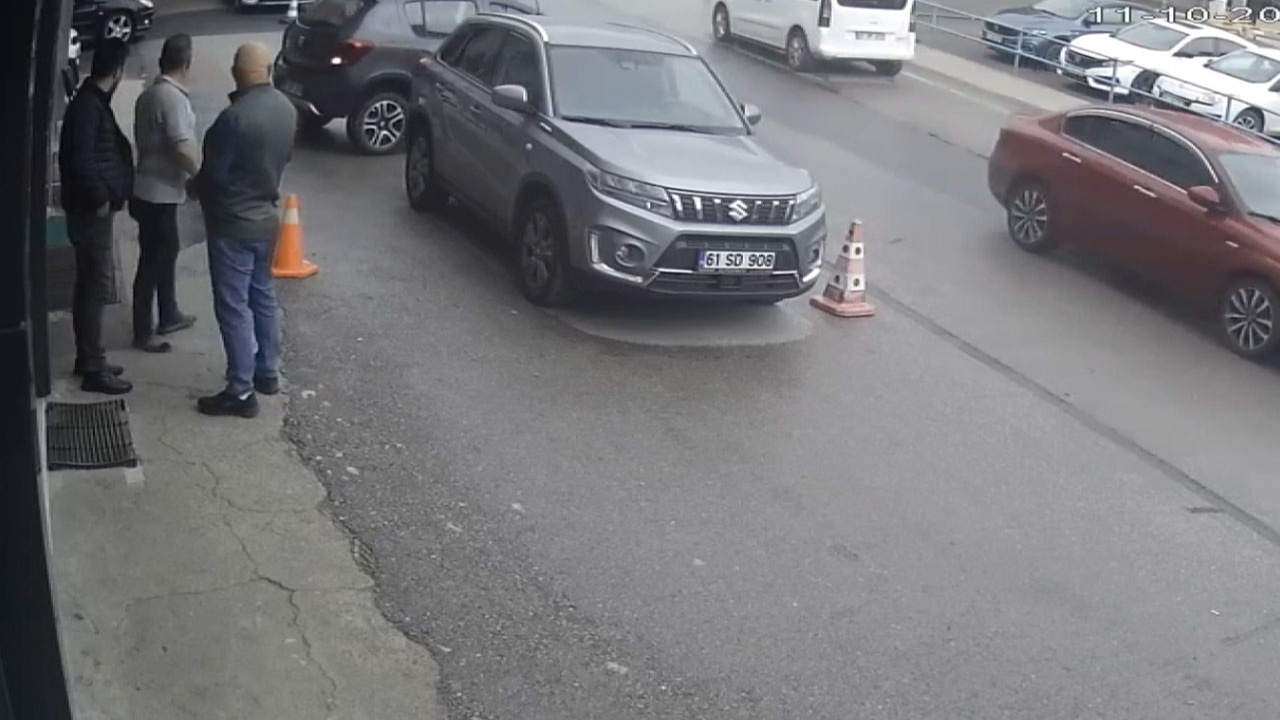 Trabzon'da otomobil vitrine girdi!