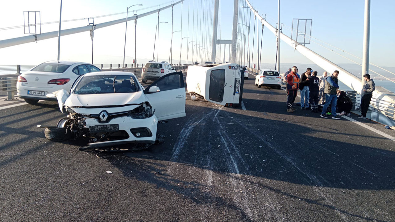 Osmangazi Köprüsü'nde zincirleme kaza: 9 kişi yaralandı!