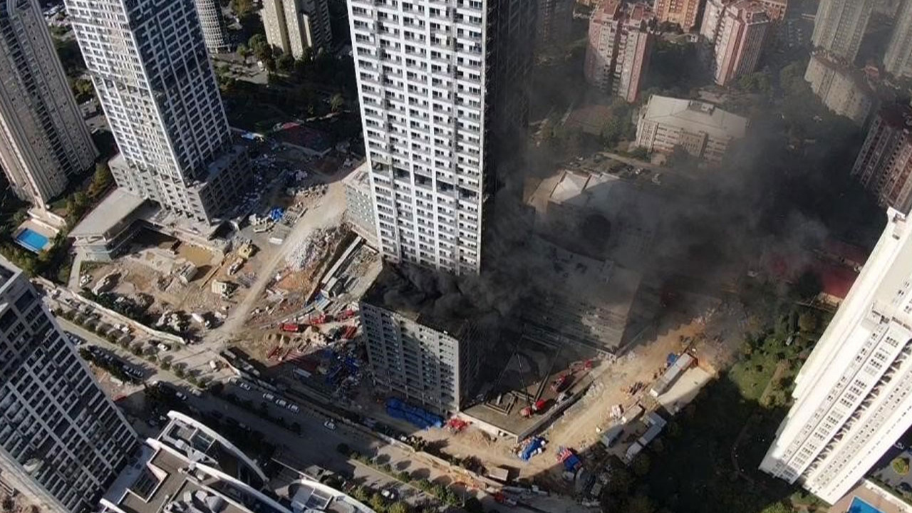 İstanbul'da inşaat halindeki rezidansta yangın çıktı!