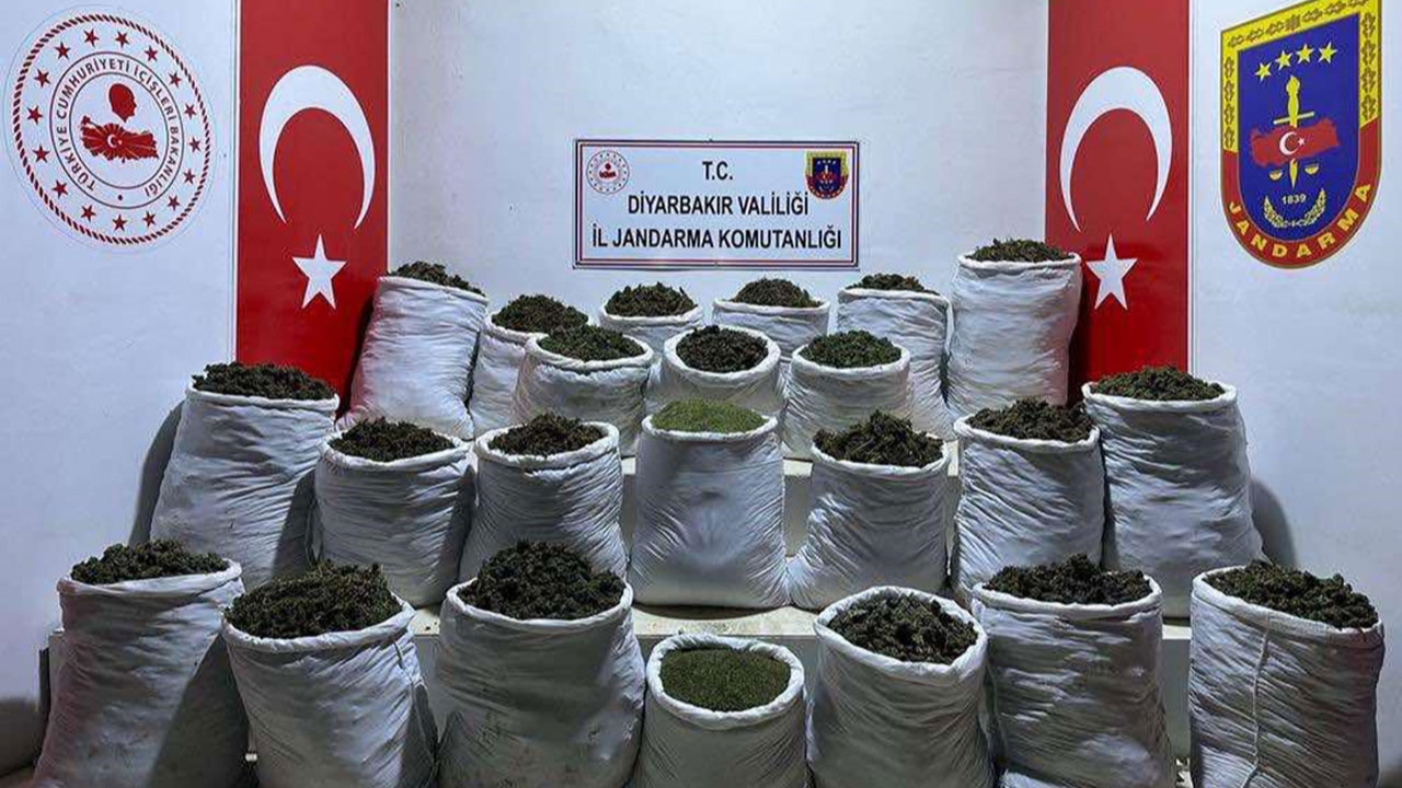 Diyarbakır'da 435 kilogram esrar ve 632 bin 120 kök uyuşturucu bitkisi ele geçirildi