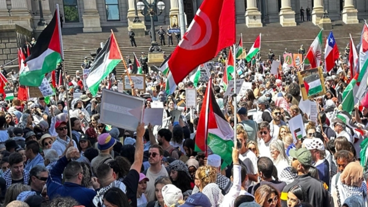 Avustralya'da Filistin'e destek gösterisi düzenlendi
