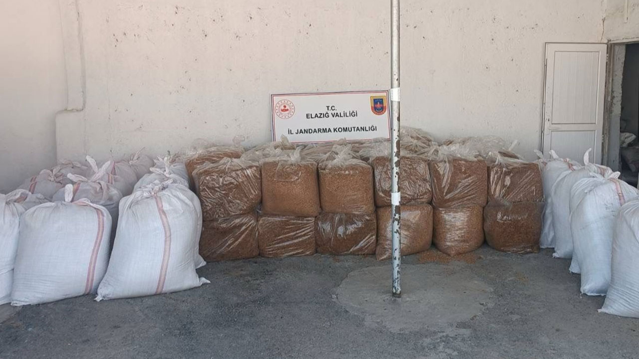 Elazığ'da 1,5 ton kaçak tütün ele geçirildi!