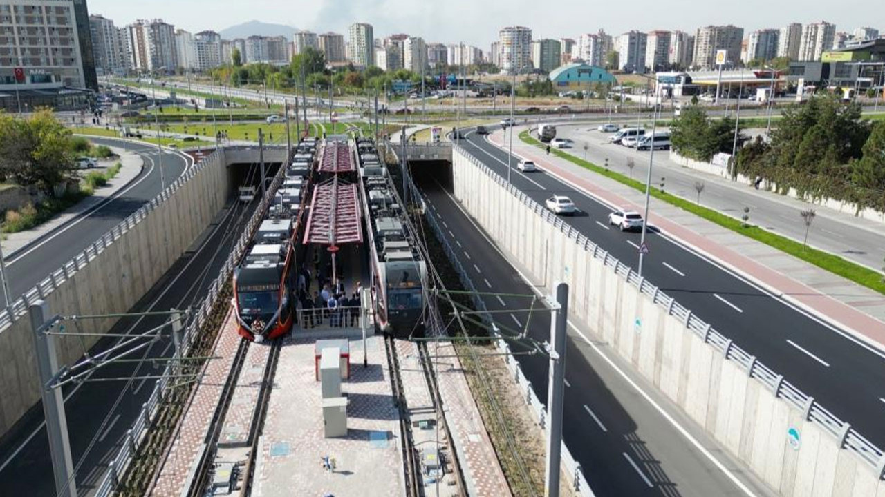 Kayseri'de yeni tramvay hattı ile raylı sistem uzunluğu 46 kilometreye ulaştı
