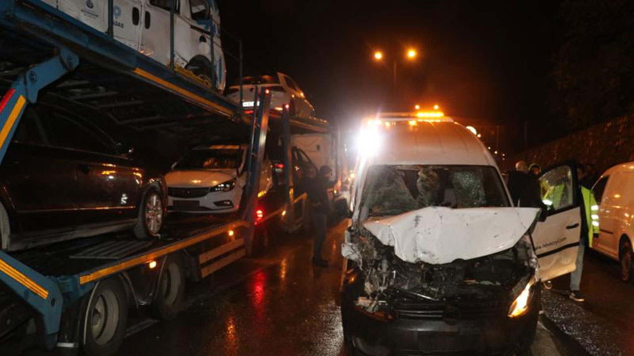 Anadolu Otoyolu'nda 18 araç zincirleme kazaya karıştı