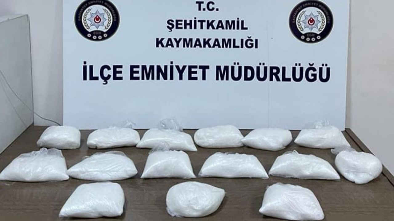 Gaziantep'te 14 kilo metamfetamin ele geçirildi!