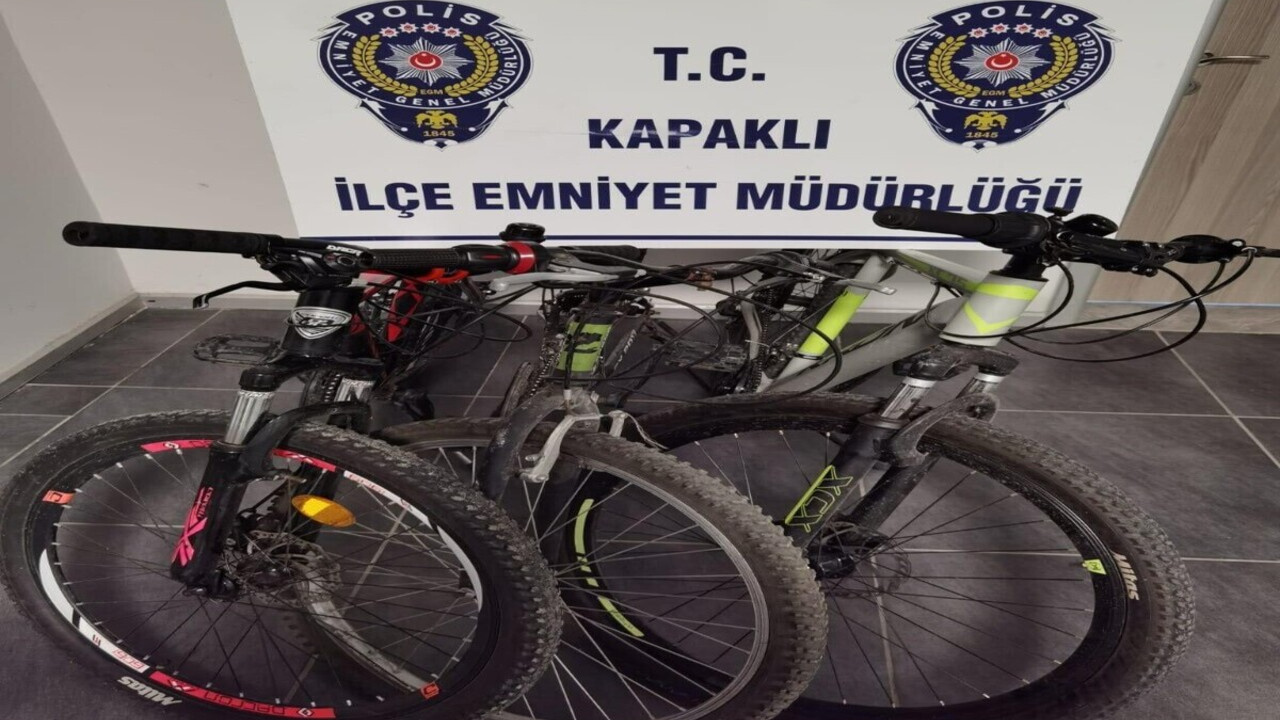 Tekirdağ Kapaklı’da bisiklet hırsızları yakalandı